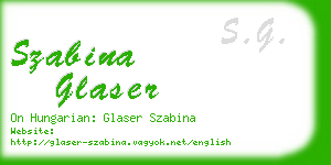 szabina glaser business card